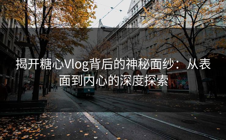 揭开糖心Vlog背后的神秘面纱：从表面到内心的深度探索