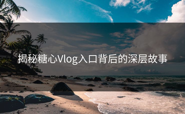 揭秘糖心Vlog入口背后的深层故事